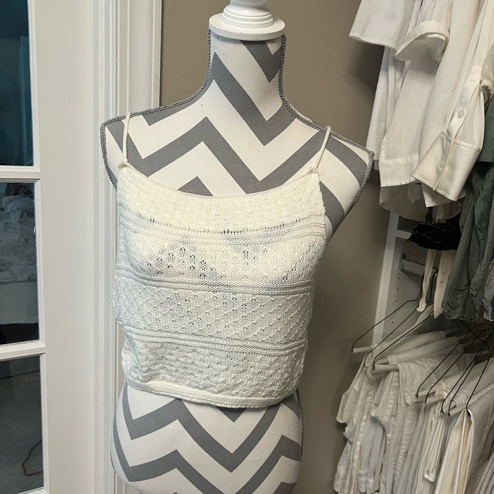 Princess Polly White Lace Detail Tank